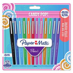 Paper Mate Papermate Flair Candy Pop Capped gel pen Multicolor Medium 12 pc(s) Paper Mate Papermate Flair Candy Pop Capped gel pen Multicolor Medium 12 pc(s)