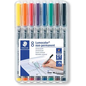 Staedtler 315 WP8 Lumocolor Universal Non Permanent Medium Pens - Assorted Colou Staedtler 315 WP8 Lumocolor Universal Non Permanent Medium Pens - Assorted Colou