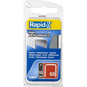 Rapid High Performance Staples, No.53, Leg Length 10 mm, 40109504 - 1080 Pieces Rapid High Performance Staples, No.53, Leg Length 10 mm, 40109504 - 1080 Pieces