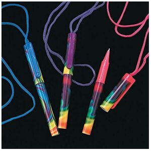fun express Tie Dyed Pen On A Rope - Set of 12 - Stationary Party Supplies and Teacher Givea fun express Tie Dyed Pen On A Rope - Set of 12 - Stationary Party Supplies and Teacher Givea