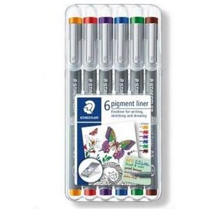 Staedtler pigment liner fineliner - Box 0,5 mm 6 colors 30805-SSB6 Staedtler pigment liner fineliner - Box 0,5 mm 6 colors 30805-SSB6