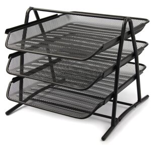 Unbranded (Black) 3 Tier Office Filing Holder Document Letter Unbranded (Black) 3 Tier Office Filing Holder Document Letter
