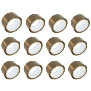 Unbranded (12) Brown buff parcel tape for packaging 2" X 66M Unbranded (12) Brown buff parcel tape for packaging 2" X 66M