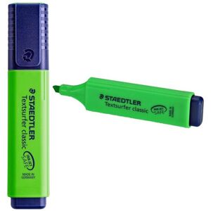 10 x STAEDTLER Highlighter Pen Chisel Tip Fluorescent Markers Felt Green 10 x STAEDTLER Highlighter Pen Chisel Tip Fluorescent Markers Felt Green