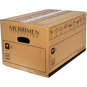 EVOKK 10pk MERRIMEN Heavy Duty Double Wall Cardboard Moving and Storage Boxes with Han EVOKK 10pk MERRIMEN Heavy Duty Double Wall Cardboard Moving and Storage Boxes with Han