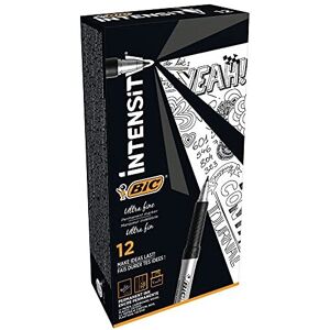 BIC Marking Permanent Markers Ultra Fine Tip Black 12 Box BIC Marking Permanent Markers Ultra Fine Tip Black 12 Box