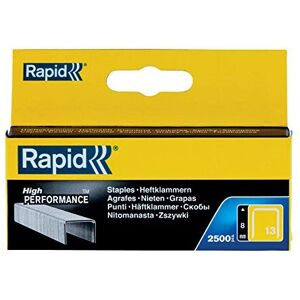 Rapid 11835625 High-Performance No.13 Staples, 8 mm Leg, Silver, Galvanised, 2,5 Rapid 11835625 High-Performance No.13 Staples, 8 mm Leg, Silver, Galvanised, 2,5