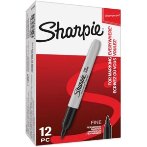 Sharpie Permanent Markers Fine Point Black 12 Count Sharpie Permanent Markers Fine Point Black 12 Count