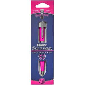 Helix Oxford Premium Ballpoint Pen (Pink) with Plastic Free Packaging Helix Oxford Premium Ballpoint Pen (Pink) with Plastic Free Packaging