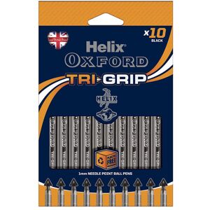 Helix Oxford Tri-Grip Ballpoint Pens (x10 Pack Black Ink) Helix Oxford Tri-Grip Ballpoint Pens (x10 Pack Black Ink)
