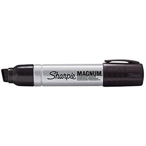 Sharpie Magnum Permanent Marker Pen Chisel Tip Black - Single Supplied - Ref S07 Sharpie Magnum Permanent Marker Pen Chisel Tip Black - Single Supplied - Ref S07