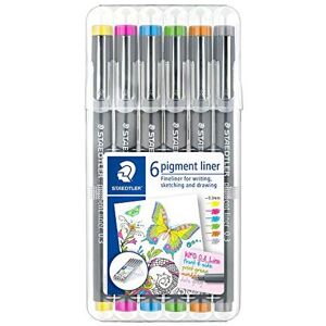 Staedtler pigment liner 0.3 mm, Staedtler box with 6 colours, 30803S2SB6 Staedtler pigment liner 0.3 mm, Staedtler box with 6 colours, 30803S2SB6