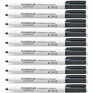 Staedtler Black Lumocolor Compact Whiteboard Board Markers Pens Drywipe 341 (Pac Staedtler Black Lumocolor Compact Whiteboard Board Markers Pens Drywipe 341 (Pac