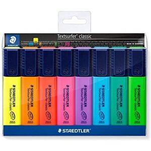 STAEDTLER Textsurfer Classic 364 Highlighter - Assorted Colours, Pack of 8 STAEDTLER Textsurfer Classic 364 Highlighter - Assorted Colours, Pack of 8