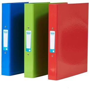 Elba A4 2-O-Ring Binders Red/Green/Blue - 35mm Spine, Up to 250 Sheets Elba A4 2-O-Ring Binders Red/Green/Blue - 35mm Spine, Up to 250 Sheets