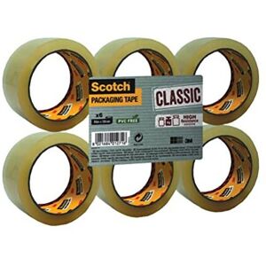 Scotch CT5066F6 Packing Tape, 50 mm x 66 m - Clear, 6 Rolls Scotch CT5066F6 Packing Tape, 50 mm x 66 m - Clear, 6 Rolls