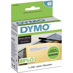 Dymo LW Large Return Address Labels, 25 mm x 54 mm, Roll of 500 Easy-Peel Labels Dymo LW Large Return Address Labels, 25 mm x 54 mm, Roll of 500 Easy-Peel Labels