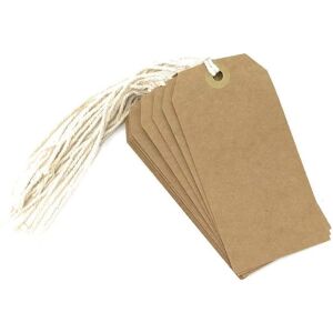 County Large Tie-On Luggage & Storage Card Tags, Brown 350gsm Card, Pack of 10 (120x60m County Large Tie-On Luggage & Storage Card Tags, Brown 350gsm Card, Pack of 10 (120x60m