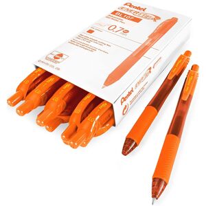 Pentel Energel X BL107 Retractable Gel Rollerball Pens - 0.7mm - Orange Ink - Pa Pentel Energel X BL107 Retractable Gel Rollerball Pens - 0.7mm - Orange Ink - Pa