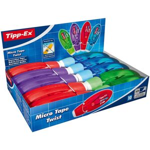 BIC Tipp-Ex Micro Tape Twist Correction Tapes - Assorted Body Colours, Box of 10 BIC Tipp-Ex Micro Tape Twist Correction Tapes - Assorted Body Colours, Box of 10
