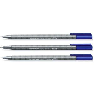 Staedtler Blue 0.3mm Triplus Fineliner Fine Line Pens Superfine Dry Safe & Washe Staedtler Blue 0.3mm Triplus Fineliner Fine Line Pens Superfine Dry Safe & Washe