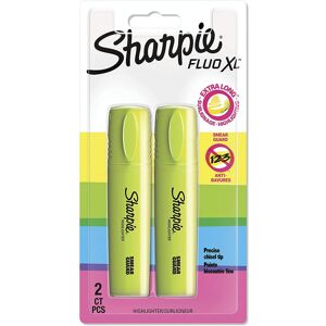 Sharpie Fluo XL Highlighters Chisel Tip Fluorescent Yellow 2 Count Sharpie Fluo XL Highlighters Chisel Tip Fluorescent Yellow 2 Count