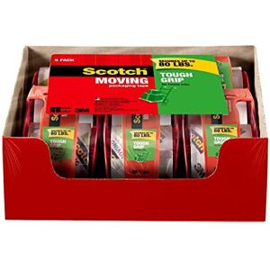 Scotch Tough Grip Moving Packaging Tape with Dispenser, 6 ct. 1.88 in x 22.2 y ( Scotch Tough Grip Moving Packaging Tape with Dispenser, 6 ct. 1.88 in x 22.2 y (