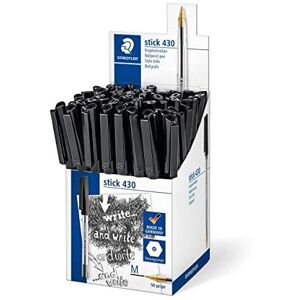 STAEDTLER Stick 430 M-9CP5 Ballpoint Pen Medium - Black (Box of 50) STAEDTLER Stick 430 M-9CP5 Ballpoint Pen Medium - Black (Box of 50)