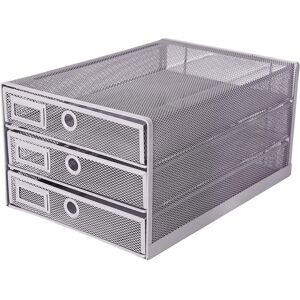 Exerz Paper Sorter 3 Drawer Wire Mesh A4 / Desk Multifunctional Desk Organiser/M Exerz Paper Sorter 3 Drawer Wire Mesh A4 / Desk Multifunctional Desk Organiser/M