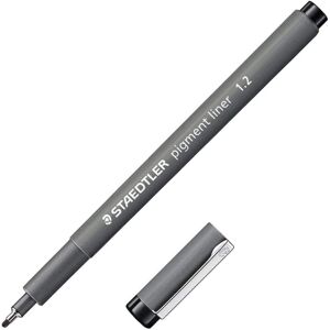 Staedtler 308 12-9 Pigment Liner Fineliner Pen - 1.2mm Nib - Black Ink - Single Staedtler 308 12-9 Pigment Liner Fineliner Pen - 1.2mm Nib - Black Ink - Single