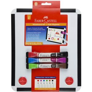 Faber Castell 2 Sided Whiteboard Set (Markers & Eraser Ends) Faber Castell 2 Sided Whiteboard Set (Markers & Eraser Ends)