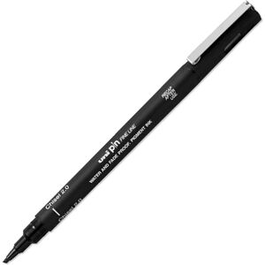 Uni-Ball Uni Pin Fineliner Drawing Pen - Black - 2.0mm - Chisel Nib - Single Uni-Ball Uni Pin Fineliner Drawing Pen - Black - 2.0mm - Chisel Nib - Single
