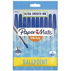 (Blue) Paper Mate InkJoy Ballpoint Pen Medium 1.0mm 10pk (Blue) Paper Mate InkJoy Ballpoint Pen Medium 1.0mm 10pk