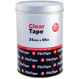 Pilotape Clear Tape 24mmx66m (6 rollspk) Pilotape Clear Tape 24mmx66m (6 rollspk)