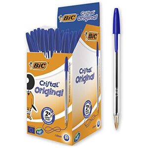 BIC Cristal Original Ball Point Pen - Pack of 50 Pens - Medium Point (1.0 mm) - BIC Cristal Original Ball Point Pen - Pack of 50 Pens - Medium Point (1.0 mm) -