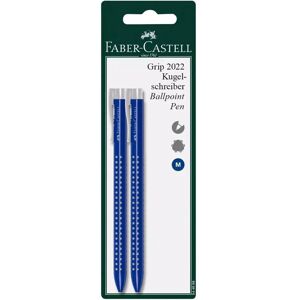 Faber Castell Grip 2022 Ballpoint Pen - Blue Barrel - Blue Ink - Blister of 2 Faber Castell Grip 2022 Ballpoint Pen - Blue Barrel - Blue Ink - Blister of 2