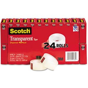 3M Transparent Glossy Tape 3/4'' x 1000'' 1'' C 3M Transparent Glossy Tape 3/4'' x 1000'' 1'' C