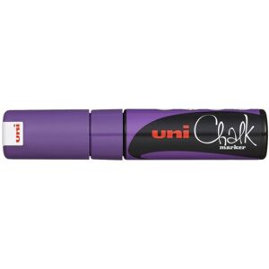 Uni-Ball PWE-8K Liquid Chalk Marker Pen - 8mm Chisel Tip - Violet Ink - Single Uni-Ball PWE-8K Liquid Chalk Marker Pen - 8mm Chisel Tip - Violet Ink - Single