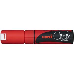 Uni-Ball PWE-8K Liquid Chalk Marker Pen - 8mm Chisel Tip - Red Ink - Single Uni-Ball PWE-8K Liquid Chalk Marker Pen - 8mm Chisel Tip - Red Ink - Single