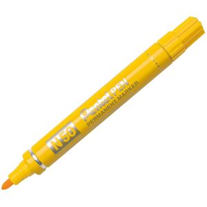 Pentel N50 Permanent Marker Pen - Bullet Tip - 1.5-2mm - Yellow Ink - Single Pentel N50 Permanent Marker Pen - Bullet Tip - 1.5-2mm - Yellow Ink - Single