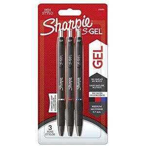 Sharpie S-Gel Gel Pens Medium Point (0.7mm) Black, Red & Blue Ink 3 Coun Sharpie S-Gel Gel Pens Medium Point (0.7mm) Black, Red & Blue Ink 3 Coun
