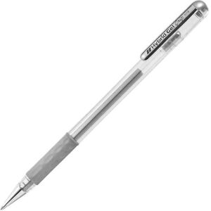 Pentel K118 Hybrid Gel Grip Rollerball Pen - Metallic Gel Ink - 0.8mm Nib - Silv Pentel K118 Hybrid Gel Grip Rollerball Pen - Metallic Gel Ink - 0.8mm Nib - Silv