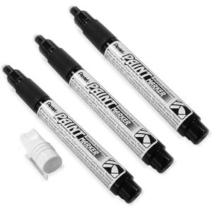 Pentel Permanent Cellulose Paint Marker Pens - MMP20 - Pack of 3 - Silver Pentel Permanent Cellulose Paint Marker Pens - MMP20 - Pack of 3 - Silver