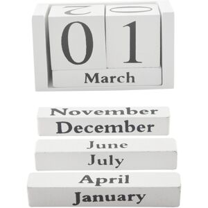 Tlily Vintage Wood Calendar Blocks - Shabby Chic Perpetual Desktop Calendar, Rustic Wh Tlily Vintage Wood Calendar Blocks - Shabby Chic Perpetual Desktop Calendar, Rustic Wh