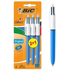 BIC 4 Colours Original, Retractable Ballpoint Pens, Ideal for School, Medium Poi BIC 4 Colours Original, Retractable Ballpoint Pens, Ideal for School, Medium Poi