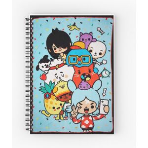Famgem Spiral Notebook Toca boca life kids happy A5 120 Pages Famgem Spiral Notebook Toca boca life kids happy A5 120 Pages
