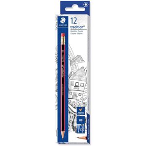 Staedtler Tradition 112 Pencil with Eraser Tip HB (Pack of12) Staedtler Tradition 112 Pencil with Eraser Tip HB (Pack of12)