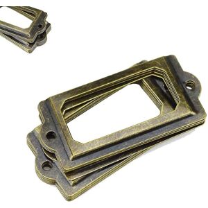 Unbranded 12pcs Antique Brass Metal File Cabinet Drawer Tag Unbranded 12pcs Antique Brass Metal File Cabinet Drawer Tag