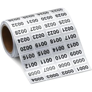 Unbranded Waterproof Numbered Label Sticker Stock Sticker 0.39 X 0.78 In (0001 To 2000) Unbranded Waterproof Numbered Label Sticker Stock Sticker 0.39 X 0.78 In (0001 To 2000)