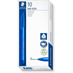 STAEDTLER 4320 M-3 Stick Rainbow Ballpoint Pen - Blue (Box of 10) STAEDTLER 4320 M-3 Stick Rainbow Ballpoint Pen - Blue (Box of 10)